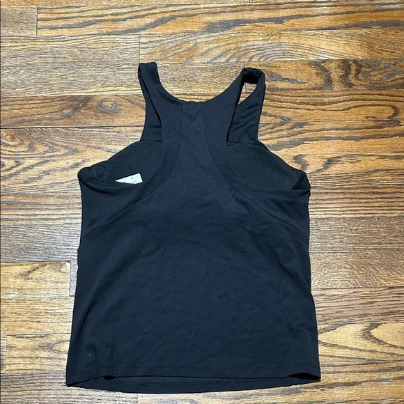 New without tag -Black High-Neck Racerback Tank Top inserts/lightly padded - Picture 2 of 5